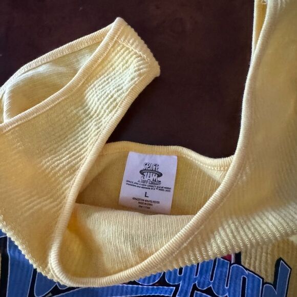 Warnerbrothers Looney Tunes Space Jam Tunesquad Crop Top Tank NWT Size L - Picture 3 of 4